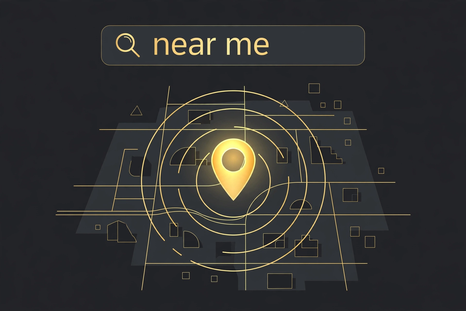 Illustration of a local 'near me' search